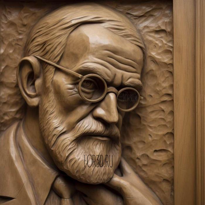 Sigmund Freud 3 stl model for CNC